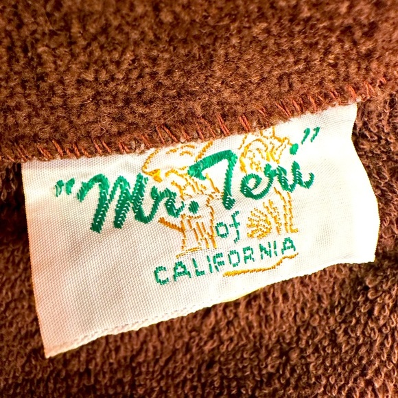 VTG “Mr. Teri of California” Terrycloth towel skirt coverup 70s-80s retro Rare! - Picture 4 of 8